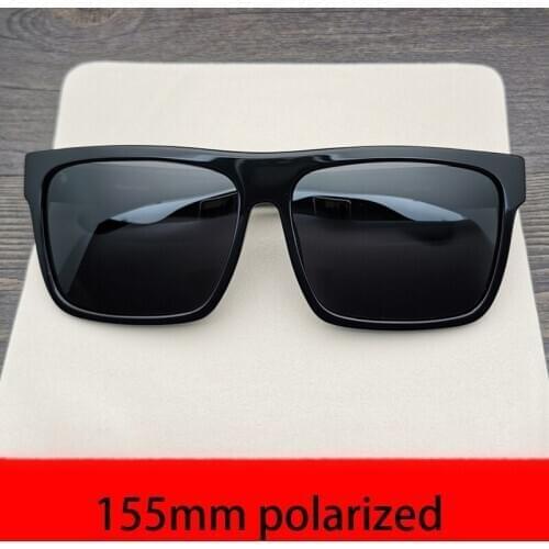 Oversized Polarized Sunglasses Male Black Sun Glasses for Men 166mm Huge Big Polaroid Flat Top Vintage Retro Women Unisex