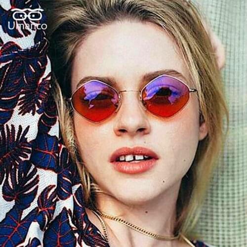 Umanco New Designer Steampunk Sunglasses For Women Men Metal Frame AC Lens Eyeglasses Female Trendy Brand Beach Travel Gifts