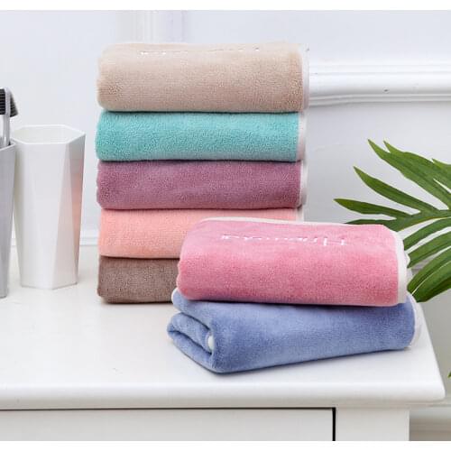 Sports Towel Ultra-fine Fiber Korean Embroidered Towel Do Not Shed Hair Hotel Beauty Towel Absorbent cleaning face towel