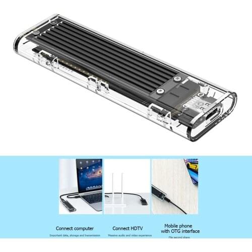 Tcm2f-c3 Ssd Enclosure Usb C M.2 Pcie Ngff Usb3.1 Type-c 5gbps M2 Ssd Hard Disk Drive Enclosure Case Up To 2tb