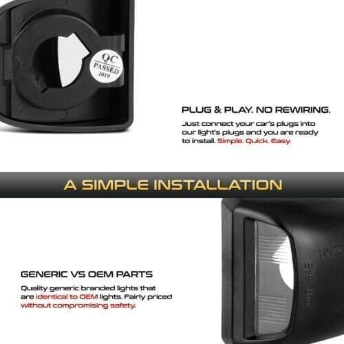 Parts License Light Cover 1 pair Rear Left/right For Chevrolet Avalanche Silverado