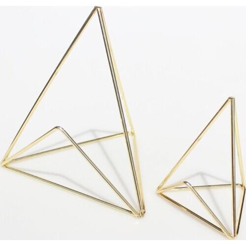 Iron Geometric Business Name Card Holder Display Stand Rack Photo Note Folder XXUC