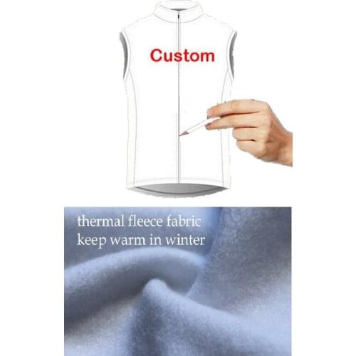 WINTER FLEECE THERMAL 2019 Customized TEAM Sleeveless Cycling Vest Mtb Clothing Bicycle Maillot Ciclismo Bike Clothes