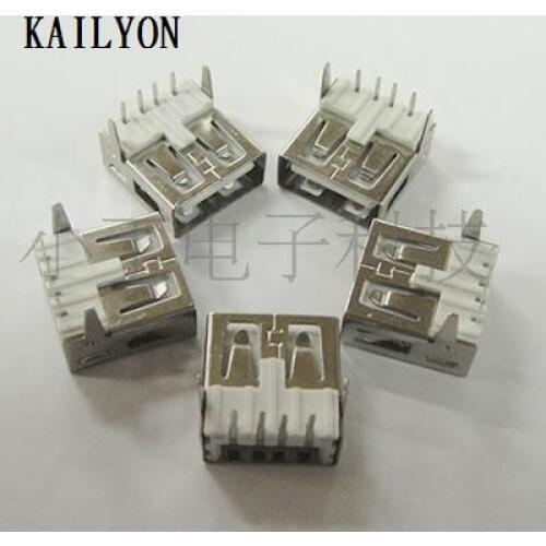 100pcs A/F interface, USB plug interface, flat edge straight foot mother base, A type female mouth plug seat, ROHS