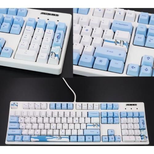 113 Keys Antarctic Penguin OEM PBT Dye-Sublimation Mechanical Keyboard Keycaps