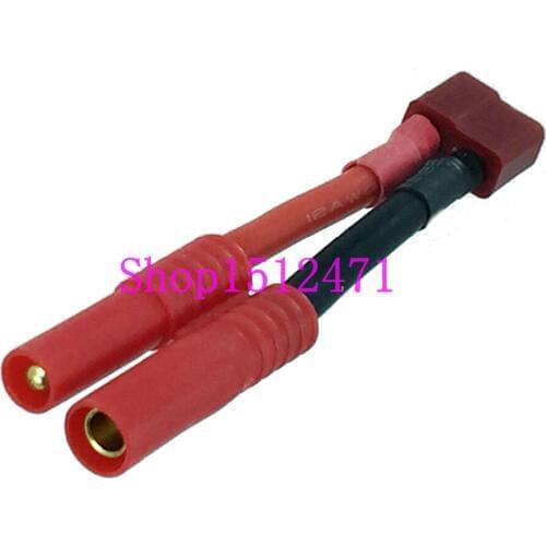 1pce HXT 4mm banana Bullet to T-Plug Deans female Charger 12AWG for Lipo Battery