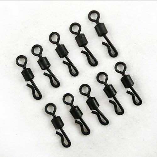 20/50/100 pcs Bearing Swivel Fishing Connector Q-Shaped Quick Change Swivels For Carp Fishing Terminal Tackle Accessories