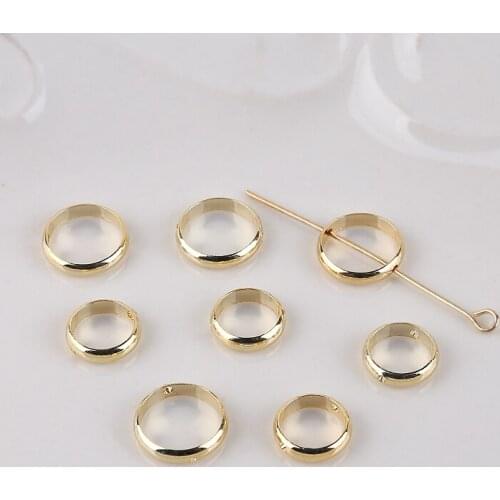 20pcs Copper material Earrings for Women Vintage Korean double-hole ring buckle to the hole can be worn beads diy accessories