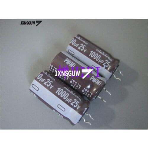 20PCS NICHICON PM 25V1000UF 12.5X25MM 1000UF 25V original audio Aluminum electrolytic capacitor 105 degrees 1000uF/25V
