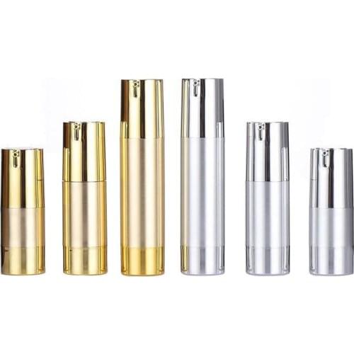 24 x15ml 30ml 50ml Empty Refillable Upscale Gold Silver Vacuum Eye Cream Essence Lotion Pump Airless Bottle Toiletries Container