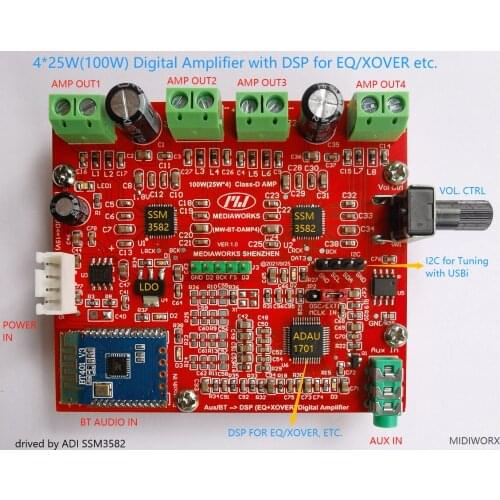 40W analog/bluetooth amplifier (2/3/4ch) SSM3302