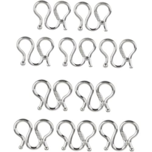 5 Pieces Sterling Silver Bracelt Clasps Connectors Hooks 10mm for The