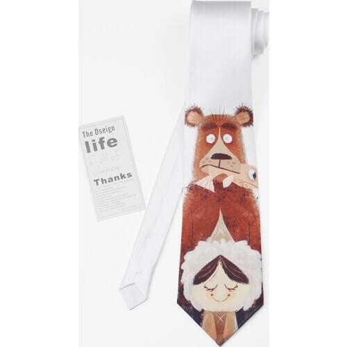 Free Shipping New Male mens casual fashion man British Groom Ceremony Dress Up Casual necktie Tie party Bear PANDA 8cm 6cm