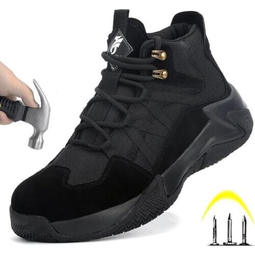 Steel Toe Safety Tennis Shoes, Anti-Smashing And Anti-Stab, Electrician Insulated Mens Boots, Comfortable Mens Work Shoes