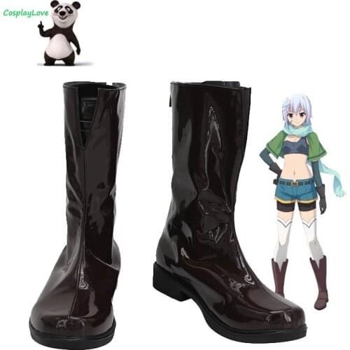 CosplayLove Kono Subarashii Sekai ni Shukufuku o Chris Brown Cosplay Shoes Long Boots Leather Custom Hand Made For Halloween