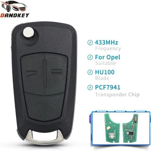 Dandkey Remote Car Key 2 Buttons For Opel Vauxhall Antara 2011-2014 Zafira B 2005-2013 For Delphi G1-AM433TX PFC7941 433Mhz