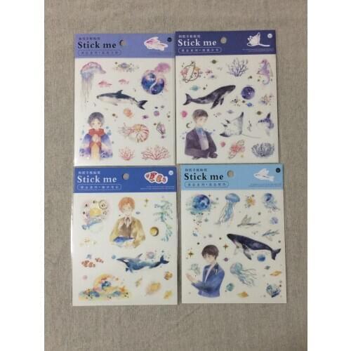 Sea whale decorative sticker(1piece)