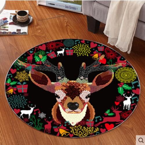 Kids Play Round Mat Tapete Infantil Playmat Kids Carpets Baby Games Activity Mats Child Cartoon Deer Dog 3D Printed Toys Rugs