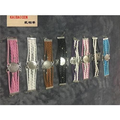 DHL 100PCS/Lot Metal leather Blanks Bracklet for Sublimation Transfer Printing Heat Press DIY Woman jewelry Gifts Craft Can Mix