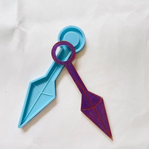 Glossy 7.5inch Kunai Knife Silicone Molds Resin Crafting Mold Defense Tools Silicon Mould for Epoxy Jewellery Making