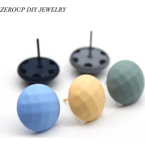 Round Shape 5 colors Stud Earrings For Women Girl Fashion Lovely Ear Jewelry 7