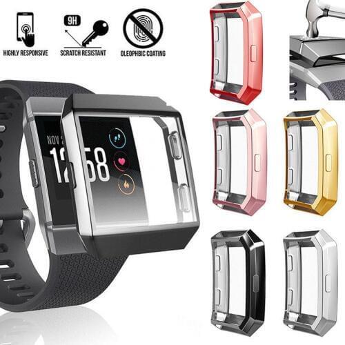 Hot Ultra-thin Soft TPU Screen Protector Case Cover for Fitbit Ionic Smart Watch