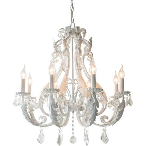 America Style Palais Chandelier Rustic White Slivery Golden Grey Lustre K9 Crystal Lamp Shop Restaurant Chandelier