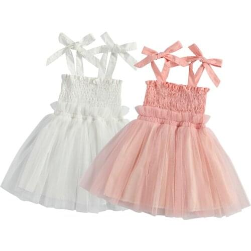 Cute Toddler Baby Girl Princess Dress Ball Gown Tutu Tulle Dresses 1st Year Birthday Wedding Party Dress