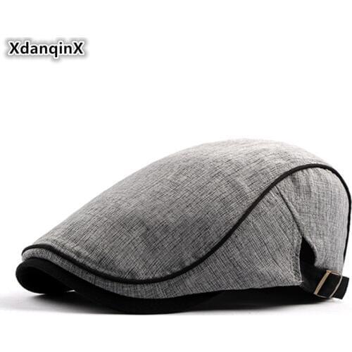 XdanqinX 2019 New Mens Cotton Berets Unisex British Fashion Tongue Caps Snapback Cap Adjustable Size Womens Trend Classic Hats