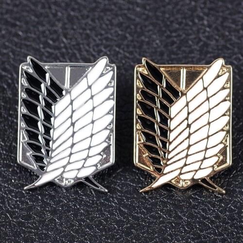 Attack On Titan Brooch Pin Wings of Liberty Freedom Scout Regiment Legion Survey Recon Corp Eren Badge Anime Jewelry Wholesale