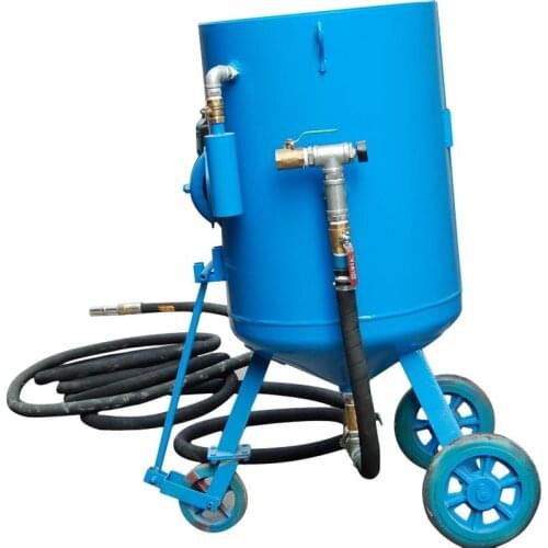 Pressure sandblasting pot ,portable sand blast machine with blasting gun and blasting hose