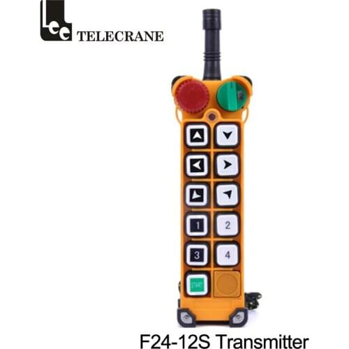 Telecrane 10 Single Speed Keyss F24-10S Industrial Remote Control System Station Transmitters With Mushroom Emergency On Off