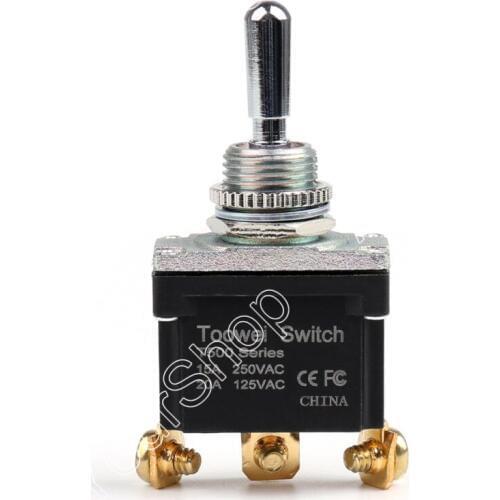 Areyourshop Rocker Toggle Switch (ON)-OFF-(ON) SP3T 3Pin Industrial Grade with Waterproof Car Truck