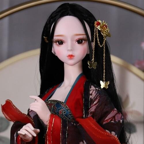 Dream Fairy 1/3 Doll BJD Ancient Style 34 Joints 24 Inch Ball Jointed Doll Full Set Collection DIY Toy Doll SD Gift for Girls