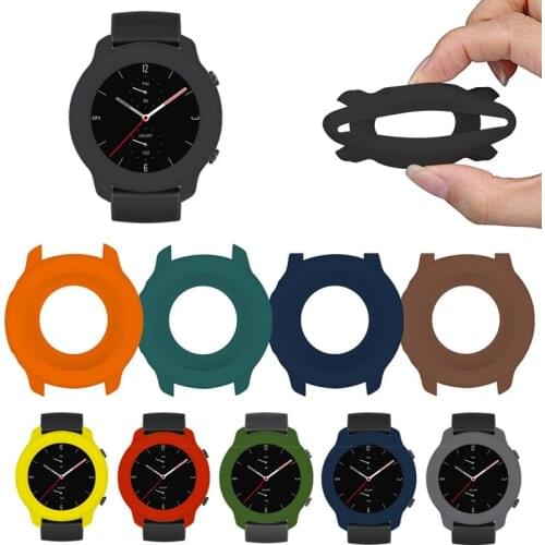 Silicone Soft Protector Case Shell Edge Frame For Amazfit GTR 2/2e GTR2/e Smartwatch GTR2e Watch Back Protective Bumper Cover