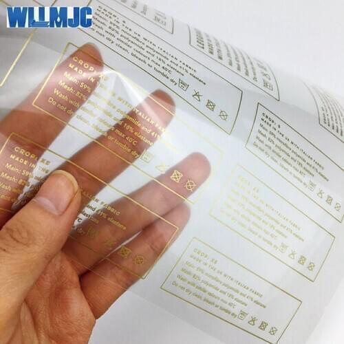 Heat transfer sticker printed care garment custom T shirt heat transfer label