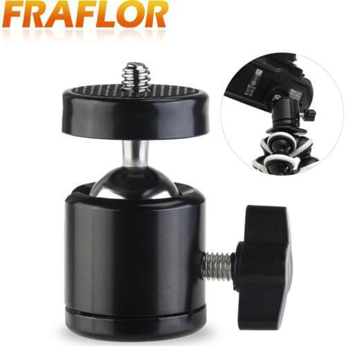 Universal Mini Ball Head Tripod Head of 360 Swivel DSLR DV Camera Mini Tripod Ballhead 1/4" And 1/4"-3/8" Screw Mount Stand