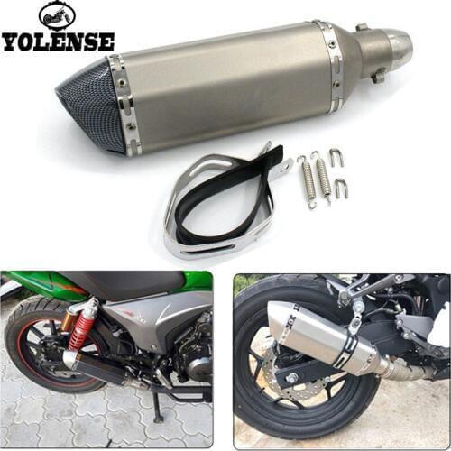 For YAMAHA YZF-R1 YZF-R6 YZF-R3 YZF-R25 YZF R15 R125 XJ6 Universal Motorcycle Exhaust Escape 51mm Exhaust Pipe Muffler