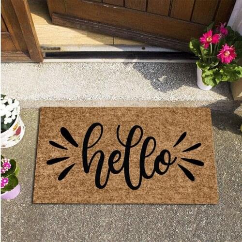 Welcome Entrance Doormat Indoor Outdoor Non-Slip Foot Pad Water Absorption Kitchen Bathroom Carpet Home Printed Hallway Mats