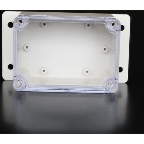 Waterproof box plastic shell with ear outdoor waterproof junction box transparent cover ABS sealed box monitoring power box