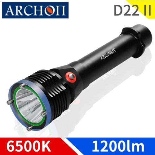 ARCHON D22 II diving light 6500K Underwater waterproof 100m diving flashlight CREE LED 1200lumen Underwater diving lighti