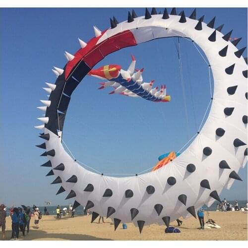 Rolling ground dragon swivel thorn ring kite pendant