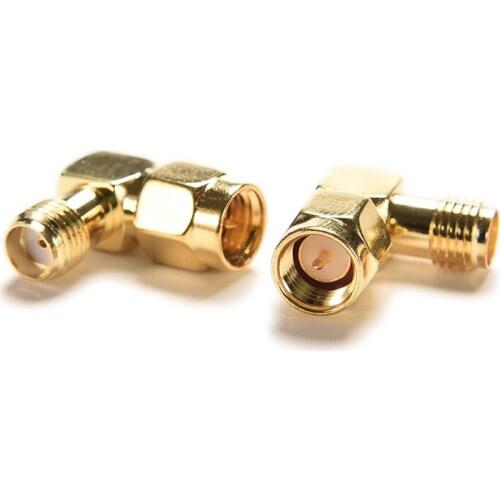 1pc SMA Male Plug to Female Jack RF Coax Adapter convertor Right Angle goldplated