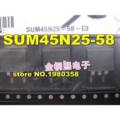 10pcs/lot SUM45N25-58 SUM45N25 45N25 N-Channel 250V 45A MOSFET TO-263