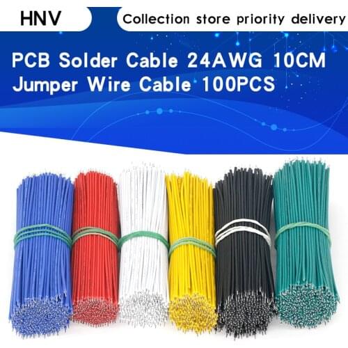 100PCS Tin-Plated Breadboard PCB Solder Cable 24AWG 10CM Fly Jumper Wire Cable Tin Conductor Wires 1007-24AWG Connector Wire