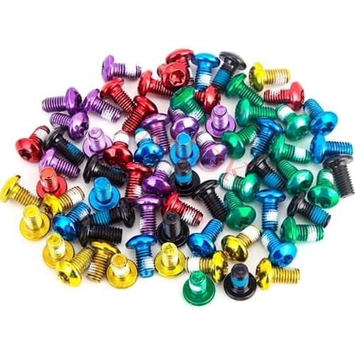 GIYO Mountain Bike Colour 12 Pcs Disc Brake Rotor Bolts Stainless Steel T25 Torx Screws M5*10mm Iamok Bicycle Parts