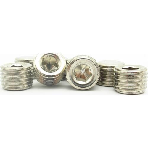 5PCS 1/8" BSP Male Thread Hex Socket End Cap Plug Pipe Fitting Coupler Connector Adapter For Water Fuel Gas