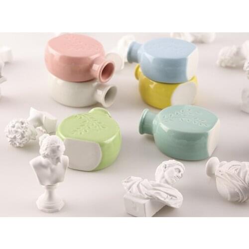 Aromatherapy Bottle Creative Home Mini Ceramic Vase Decoration Decorative Flower Pot Hydroponic Flower Round