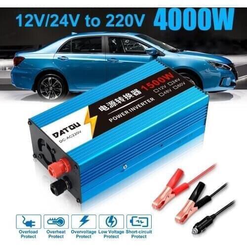 Car Inverter 1500W Modified Sine Wave Power 12V 24V to 220V Car Power Converter Inverter Adapter Charger power Inverter Battery