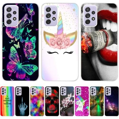 For Samsung Galaxy A72 Case Cute Cartoon Soft Silicone TPU Back Cover For Samsung Galaxy A72 5G A 72 A725F Bumper Samsung A72 4G